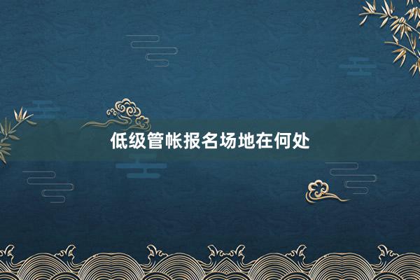 低级管帐报名场地在何处
